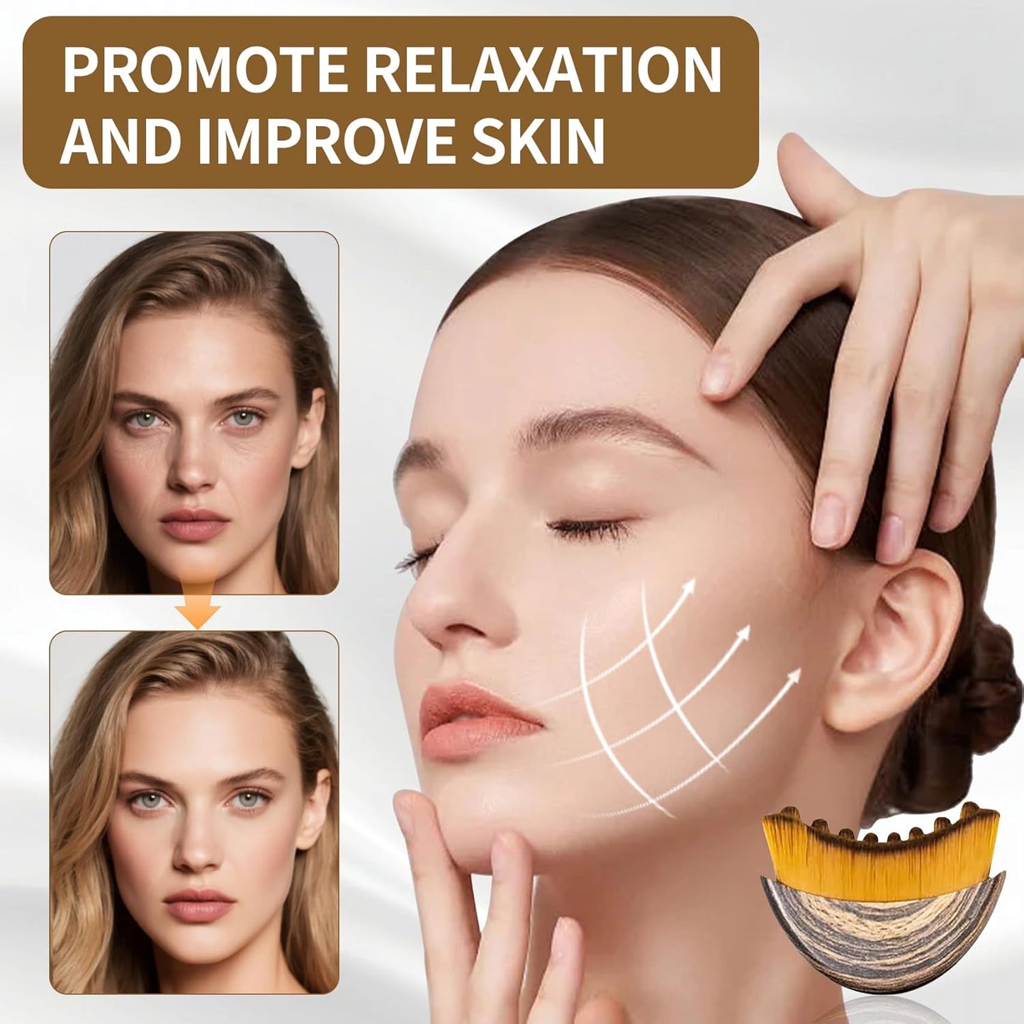 LUMORA® Lymphatic Contour Face Brush